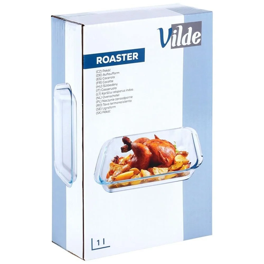 Форма для запекания Vilde 25.5 x 15 x 4.5 см 1 л стеклянная термостойкая прямоугольная, фото №9