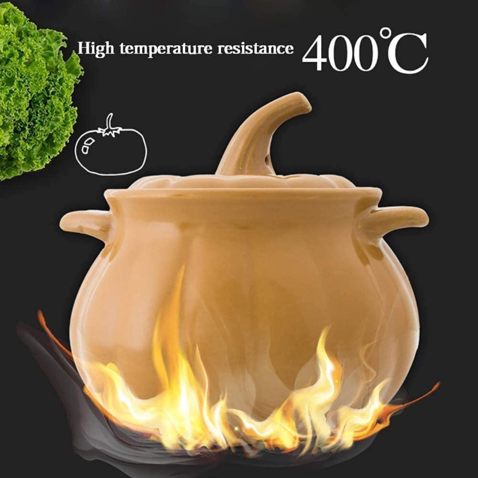 Форма для запекания Тыква Керамическая с крышкой Антипригарная 2 л, фото №5 Форма для запекания Тыква Керамическая с крышкой Антипригарная 2 л, фото №5