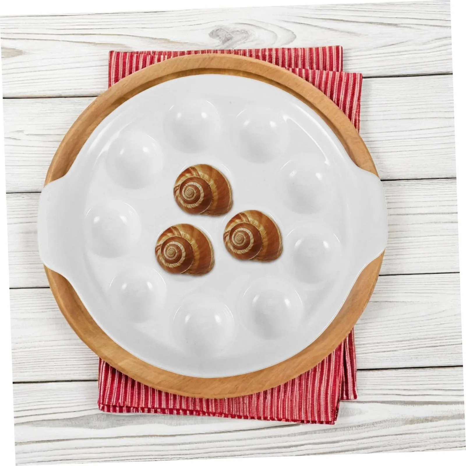 Форма для равликів VALICLUD керамічна для кухні для посудомийної машини біла, фото №7 Форма для равликів VALICLUD керамічна для кухні для посудомийної машини біла, фото №7