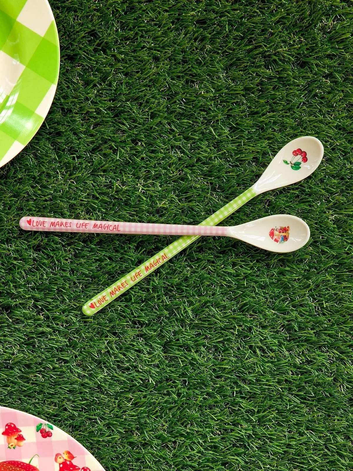 Ложка Rice Latte Меламін Набір з 2 шт. Принт Love Therapy, фото №3