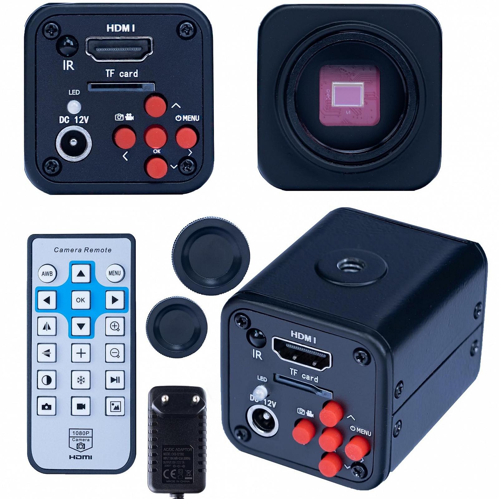 Камера для микроскопа Rosfix Norma Black PRO KMNBP-HDMI 1080P HDMI, 16 MП фото, 4K видео, C-Mount, металлический корпус, фото №1