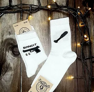 Чоловічі молодіжні шкарпетки високі демісезонні білі 39 - 44 розмір - Фото 1