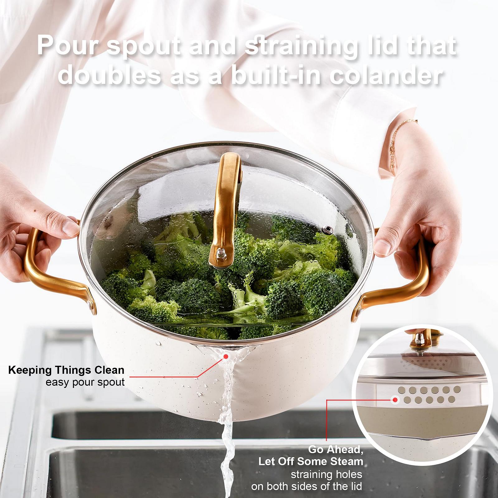Набір посуду VONIKI Non-Stick 16 Pieces Non-Toxic, фото №4