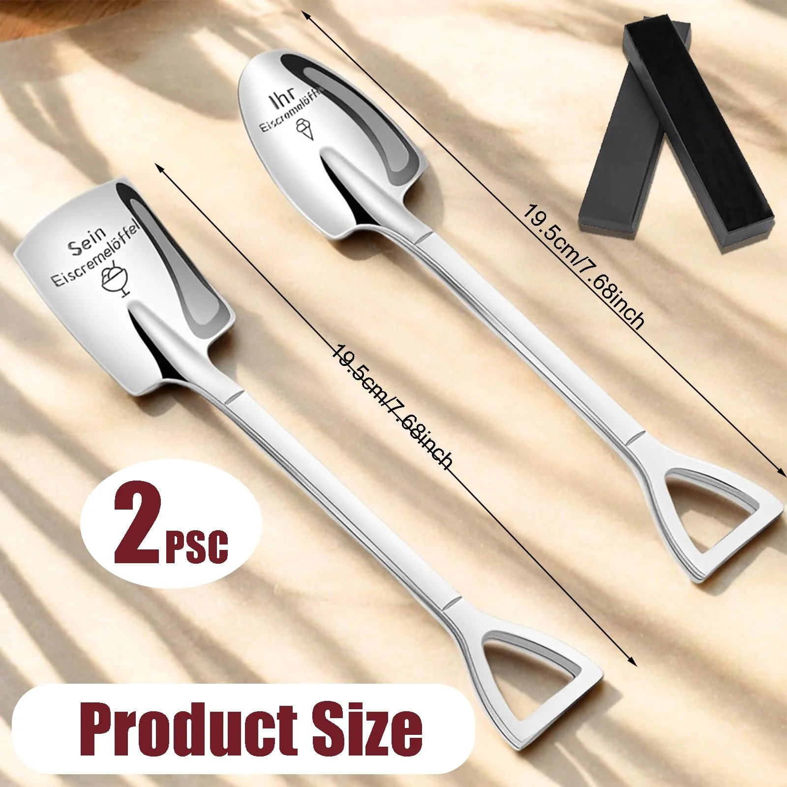 Ложка для морозива Valentine's Day, 2 шт., з подарунковою коробкою, фото №2