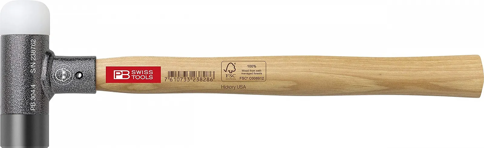 Безвибрационный молоток PB Swiss Tools PB 304.3 32 мм рукоятка из дерева гикори, фото №1 Безвибрационный молоток PB Swiss Tools PB 304.3 32 мм рукоятка из дерева гикори, фото №1