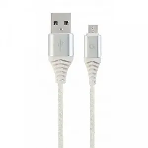 Дата кабель USB 2.0 Micro 5P to AM Cablexpert (CC-USB2B-AMmBM-2M-BW2) - Фото 1