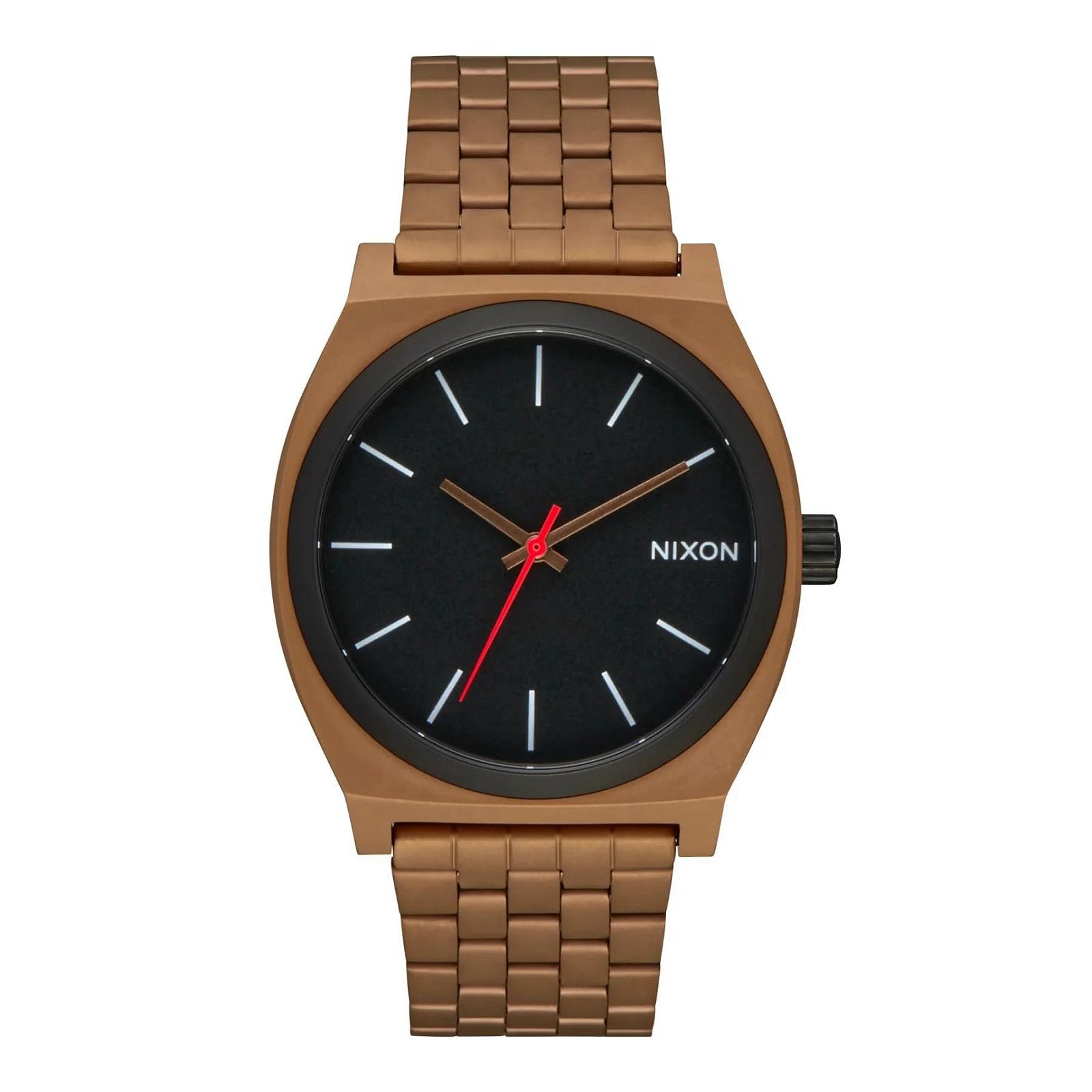 Годинник жіночий Nixon A045-5145-00 аналоговий кварцовий з ремінцем з нержавіючої сталі, бронзово-чорний, браслет, фото №1