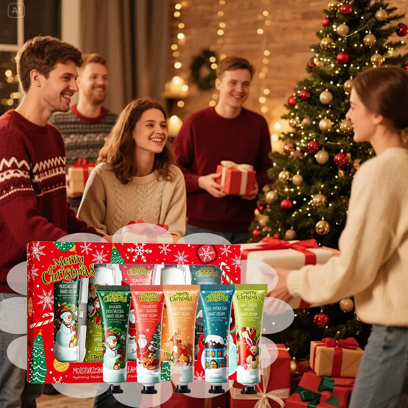Крем для рук Рождественские подарки для сухих потрескавшихся рук, Увлажняющее средство для зимы, Небольшой набор лосьонов для рук для женщин и мужчин, Увлажняющее средство для рук и ног, фото №8