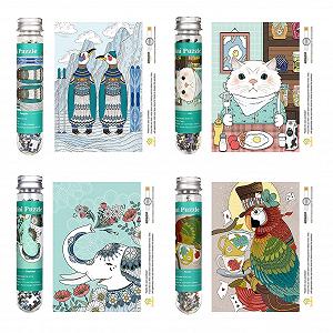 Набір міні-пазлів Micro Puzzle 4 шт. 150 елементів у пробірках synthetic.ua - Фото 1