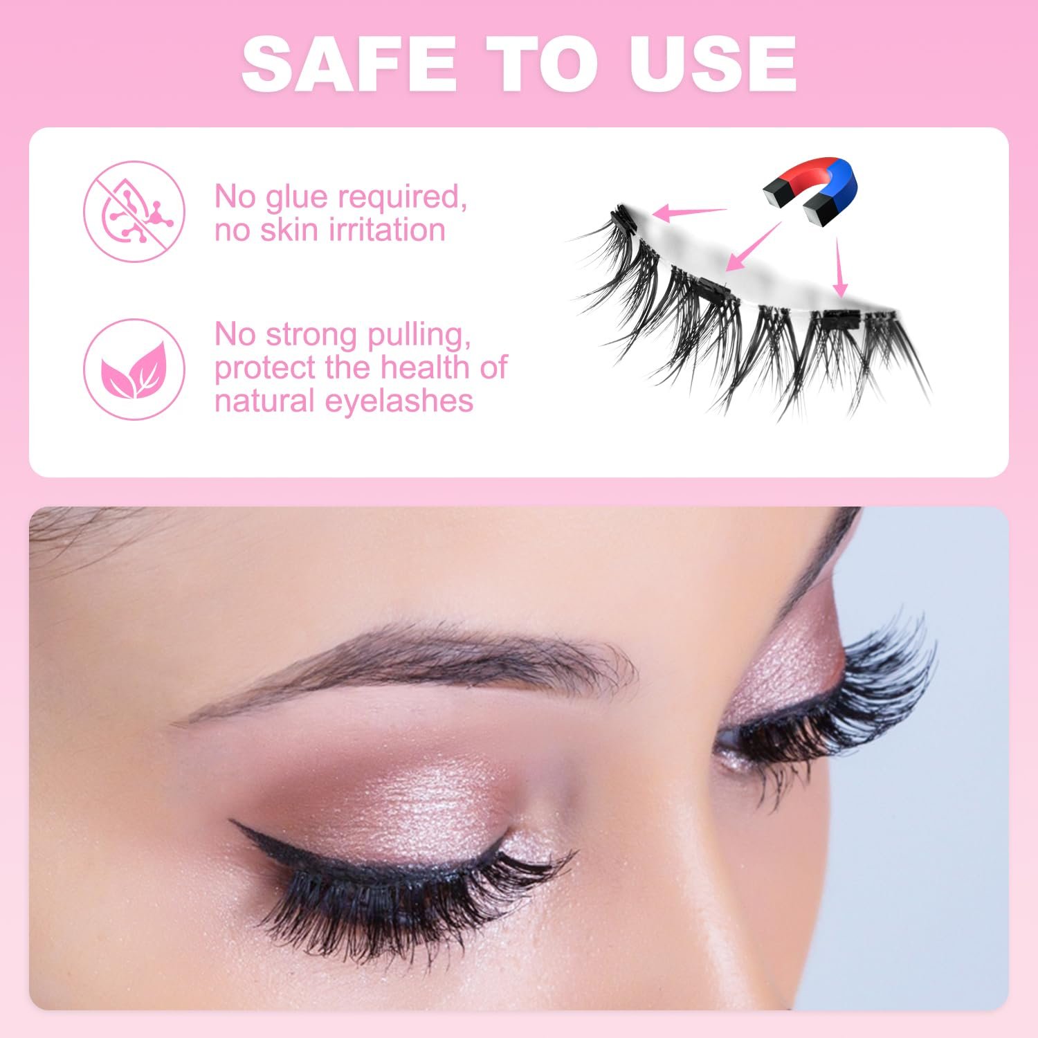 Магнитные ресницы AIDUCHO 4 пары с пинцетом, фото №3 Магнитные ресницы AIDUCHO 4 пары с пинцетом, фото №3