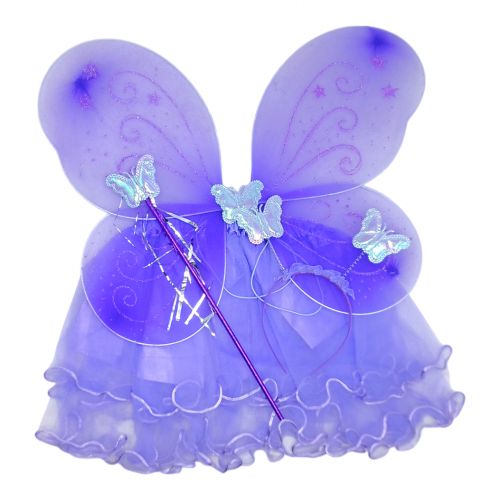 Костюм карнавальный Бабочка крылья юбка обруч палочка сиреневый [tsi246962-TSI], фото №1