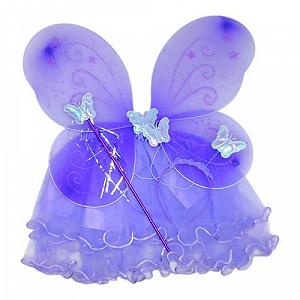 Костюм карнавальный Бабочка крылья юбка обруч палочка сиреневый [tsi246962-TSI] - Фото 1