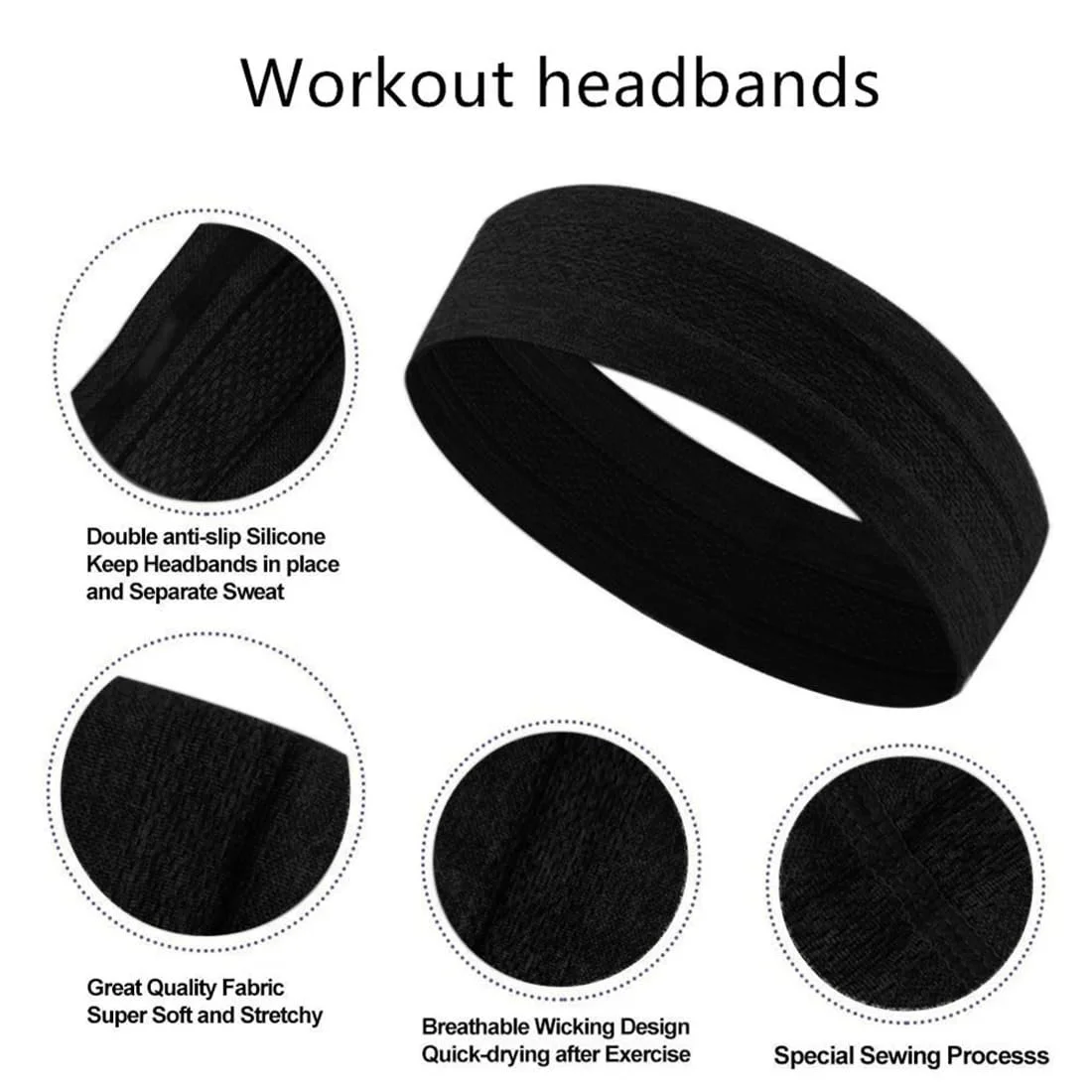 Тонка літня пов'язка на голову для жінок Спортивні, фото №4