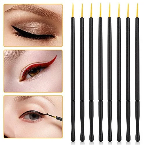 Одноразова щіточка-аплікатор для підведення Hard Head Eyeliner Liquid Brush для тіней Bamboo набір 100, фото №7