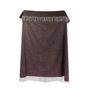 Покрывало Lanavitta Maris 90% шерсти 10% кашемира Коричневый 140x200 см synthetic.ua - Фото 1