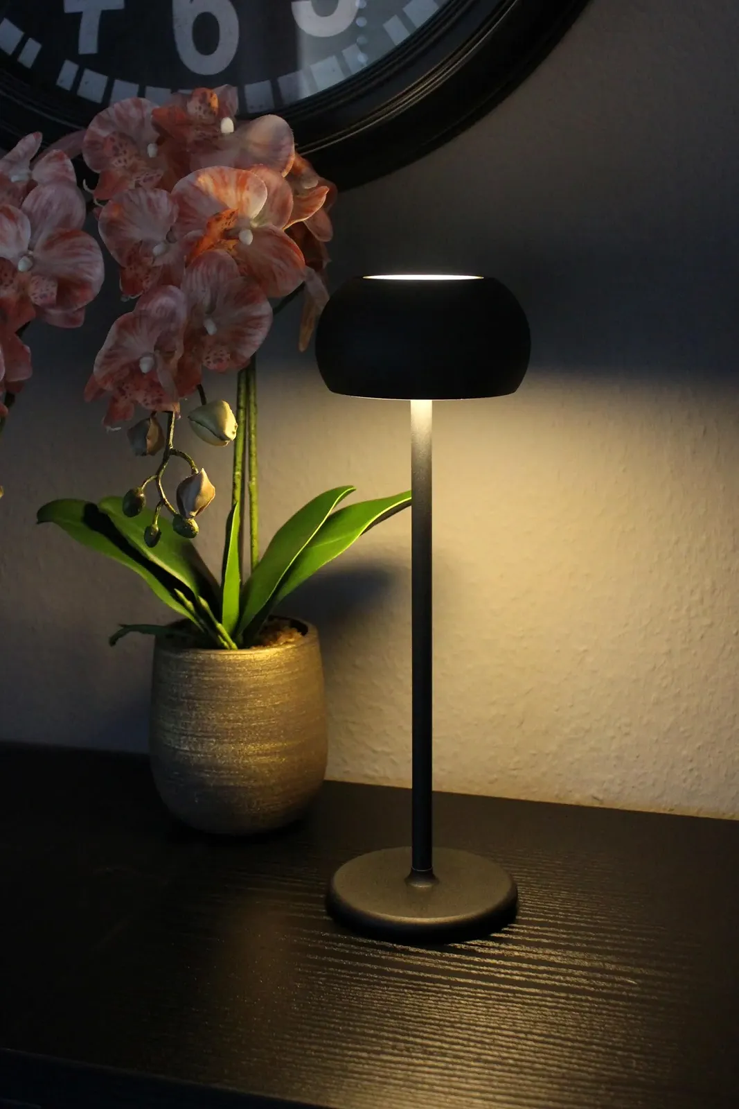 Настольная лампа PL401 аккумуляторная сенсорная диммируемая теплый белый 35.5 см, фото №1