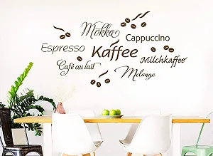 Наклейка на стіну Grandora Coffee 1075W Кава Капучино Еспресо Латте synthetic.ua - Фото 1