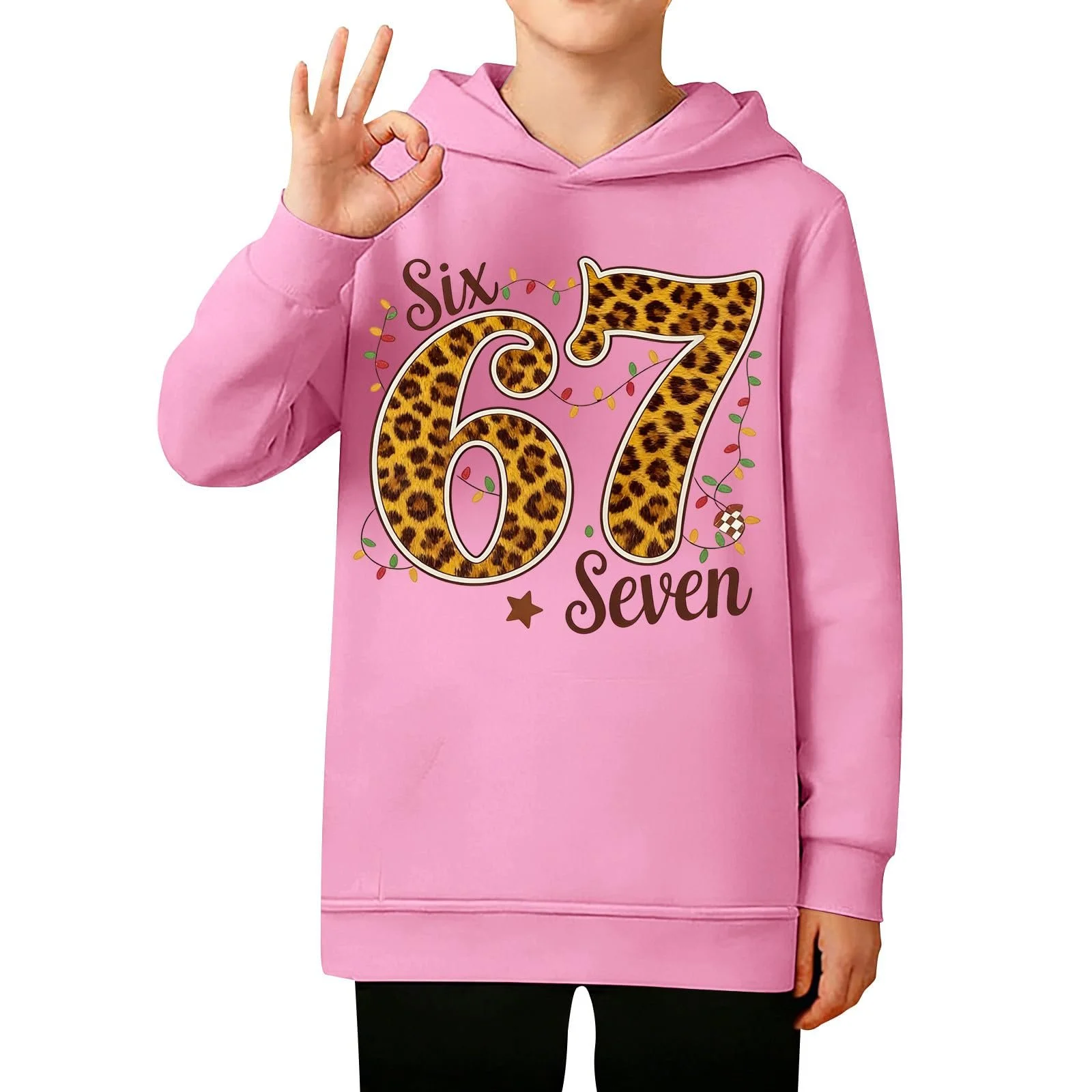 Детский худи 67 с мультяшным принтом, повседневный, с длинными рукавами для девочки, фото №3