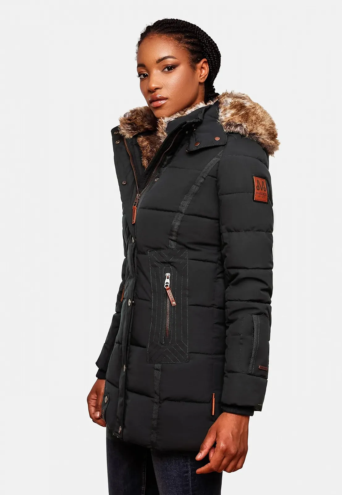 Жіноче стьобане зимове пальто Marikoo Парка з капюшоном, фото №5 Жіноче стьобане зимове пальто Marikoo Парка з капюшоном, фото №5