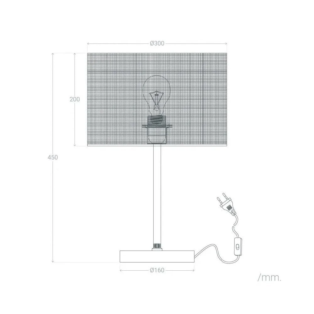 Настільна лампа Pakdasht Rattan Ротанг E27 450x300 мм Біла, фото №6