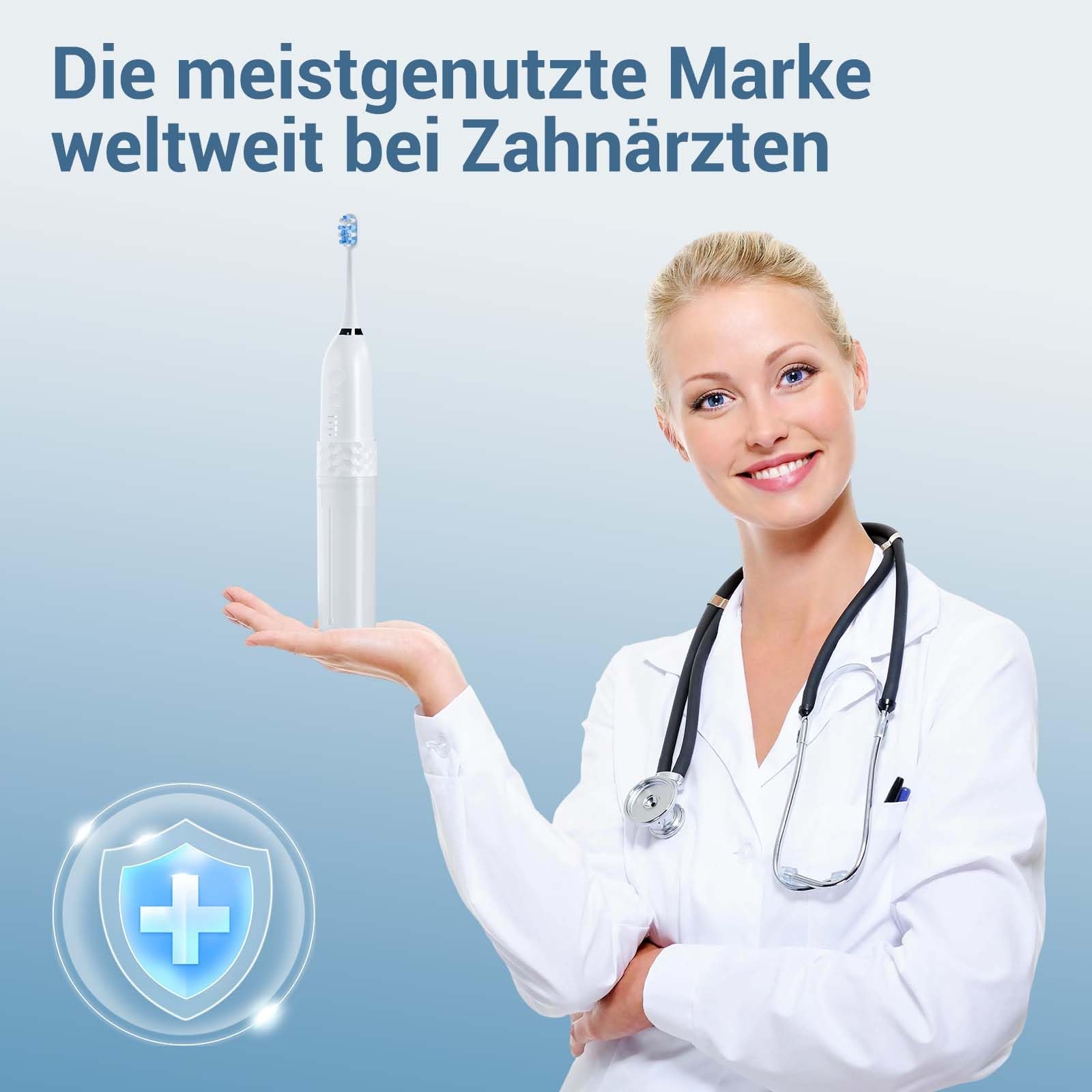 Електрична зубна щітка Marchpower Compact 2 в 1 з іригатором 3 x 4 режими IPX7 Wireless White, фото №9