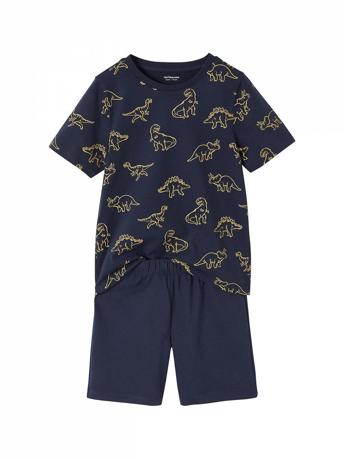 Комплект коротких піжам для хлопчиків (2 шт.) VERTBAUDET з динозаврами, фото №3