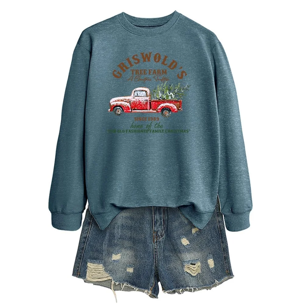 Женская Толстовка MLZHAN Griswold's Tree Farm Рождество Семья Графика Эстетичный, фото №2
