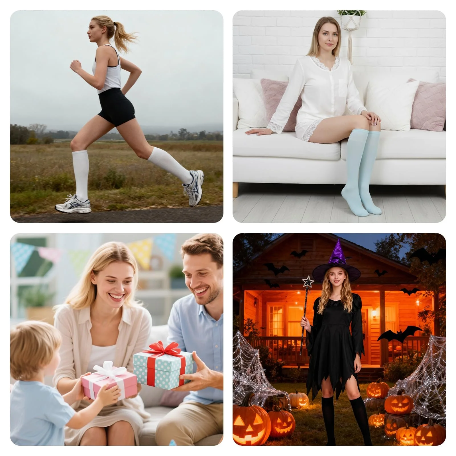 Шкарпетки до коліна ZAKASA для чоловіків та жінок, 4 пари, фото №6 Шкарпетки до коліна ZAKASA для чоловіків та жінок, 4 пари, фото №6