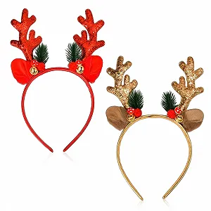 Набор рождественских обручей с оленями. - Фото 1