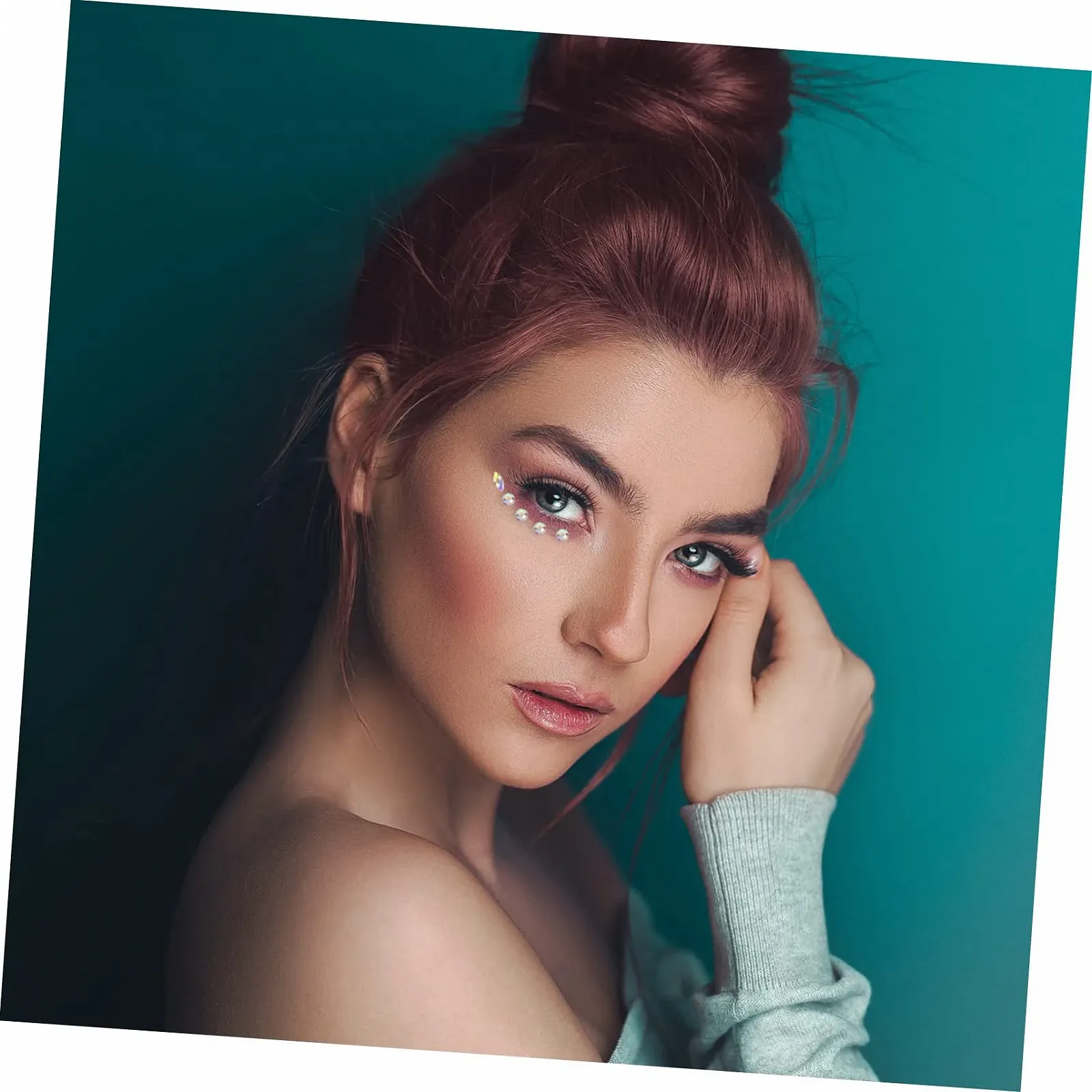 Стразы FRCOLOR самоклеящиеся 30 листов для макияжа, украшения тела для вечеринок, фестивалей и особых случаев, фото №4