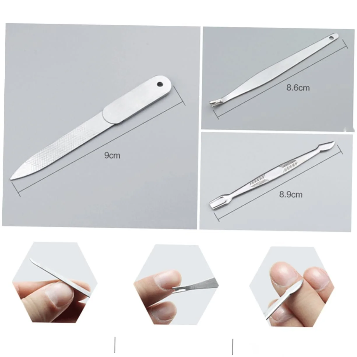 Набор для маникюра CALLARON с триммерами и пилочками для ногтей Черный, фото №2