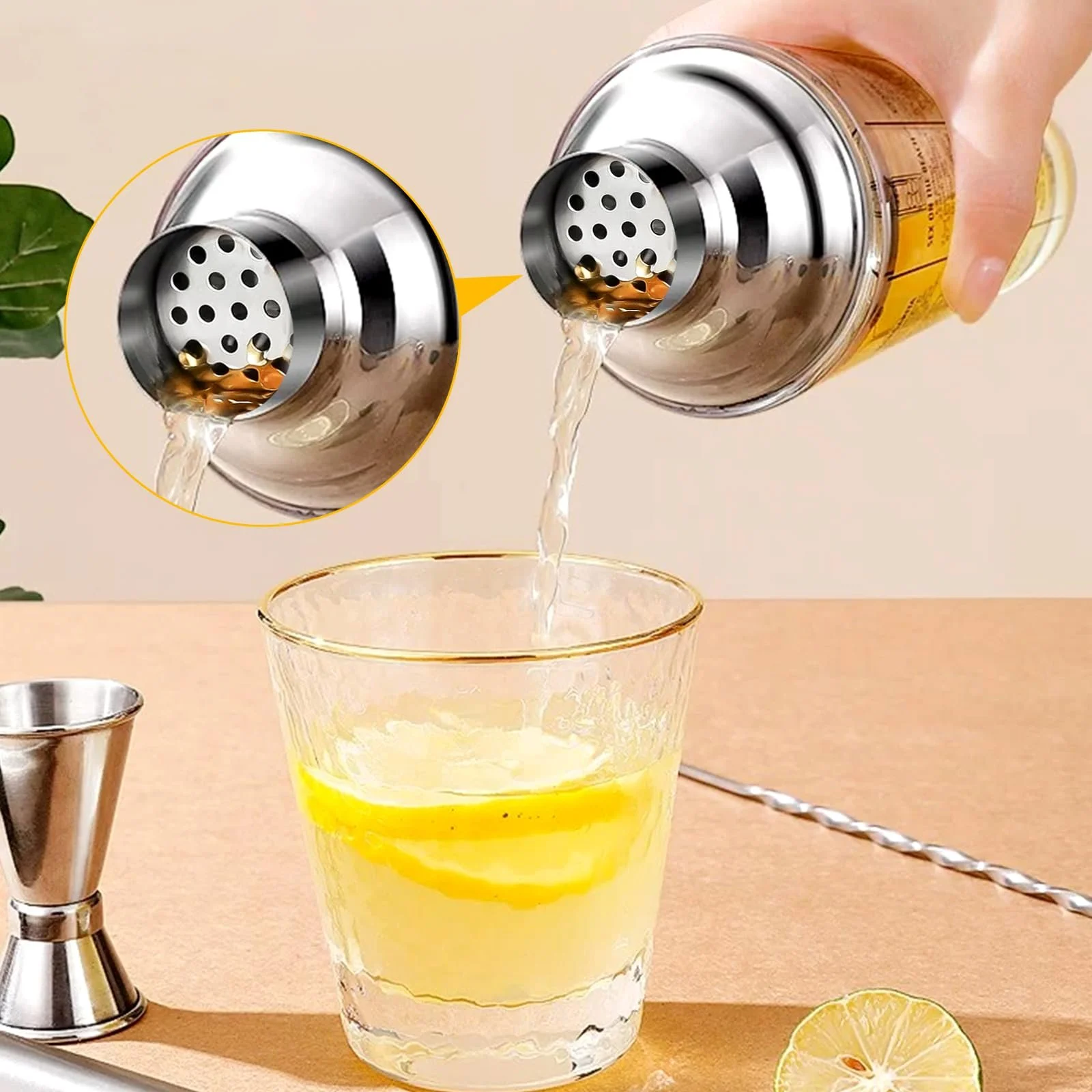 Набор для коктейлей Шейкер для коктейлей 400 мл Мерный стакан 15/30 мл, фото №6 Набор для коктейлей Шейкер для коктейлей 400 мл Мерный стакан 15/30 мл, фото №6