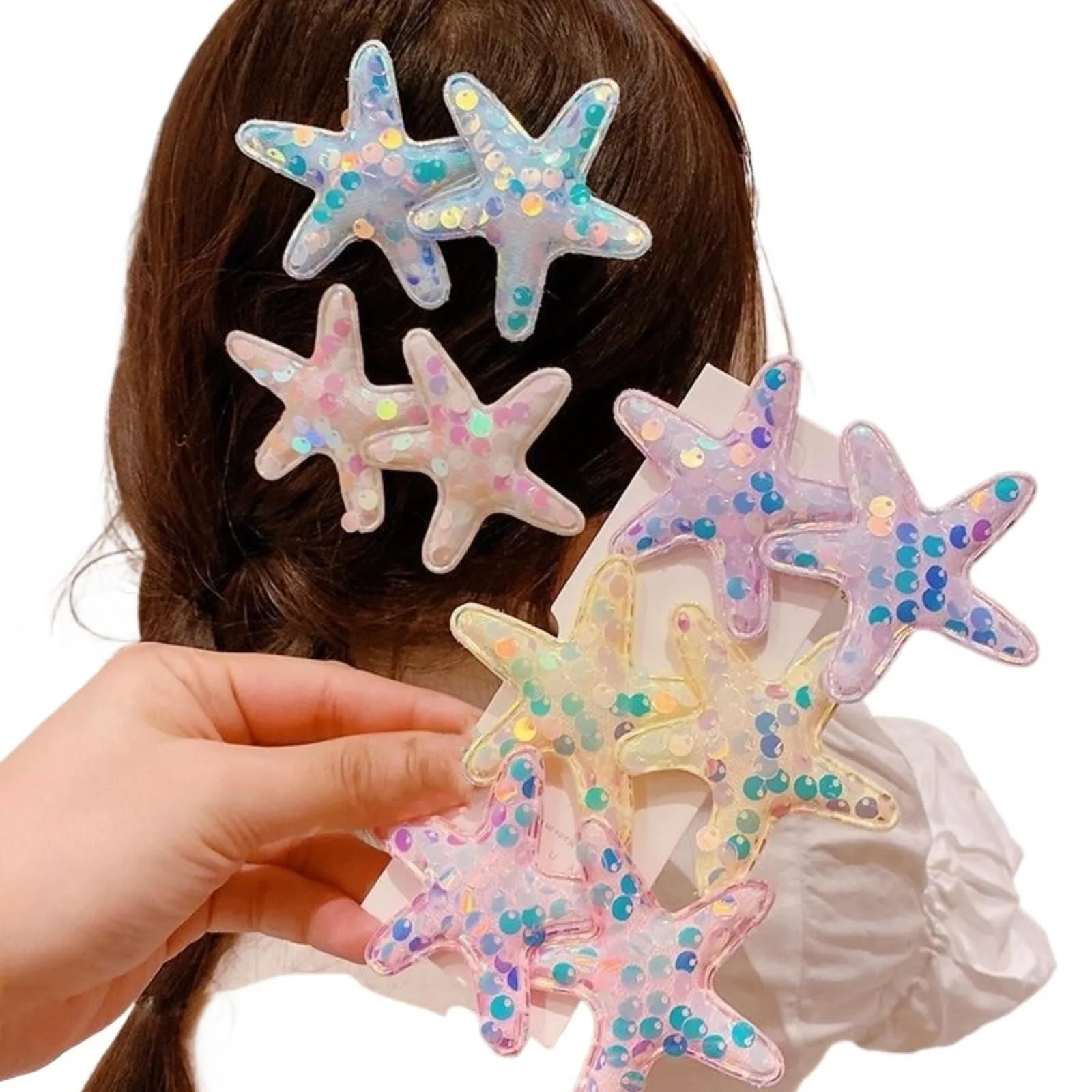 Набір обручів для волосся з морською зіркою, фото №5