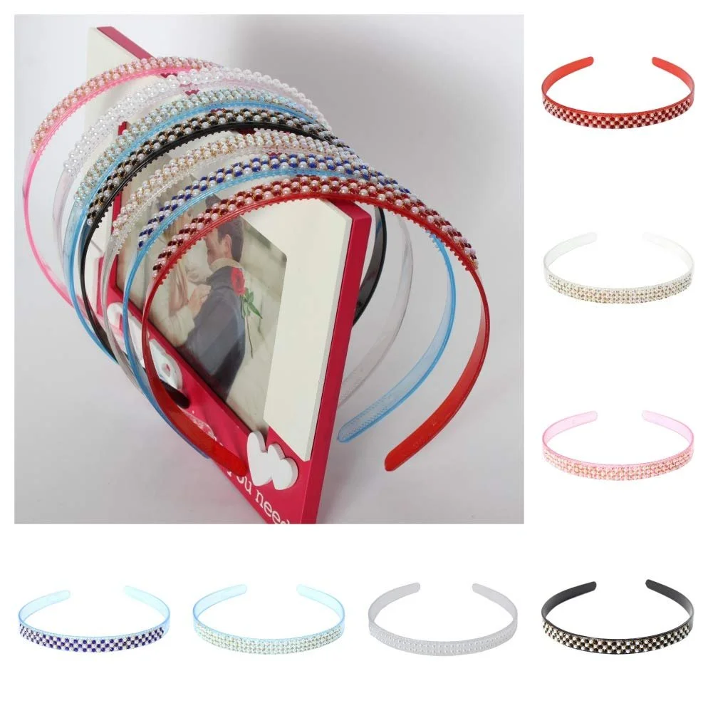 Обруч Дизайнерський з штучними перлинами та стразами, фото №3