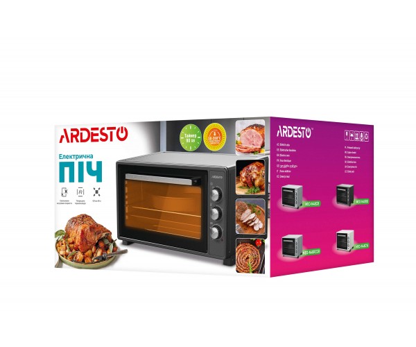 ARDESTO Електропіч 1700Вт 48л хром тени таймер підсвічув вертел чорний, фото №10