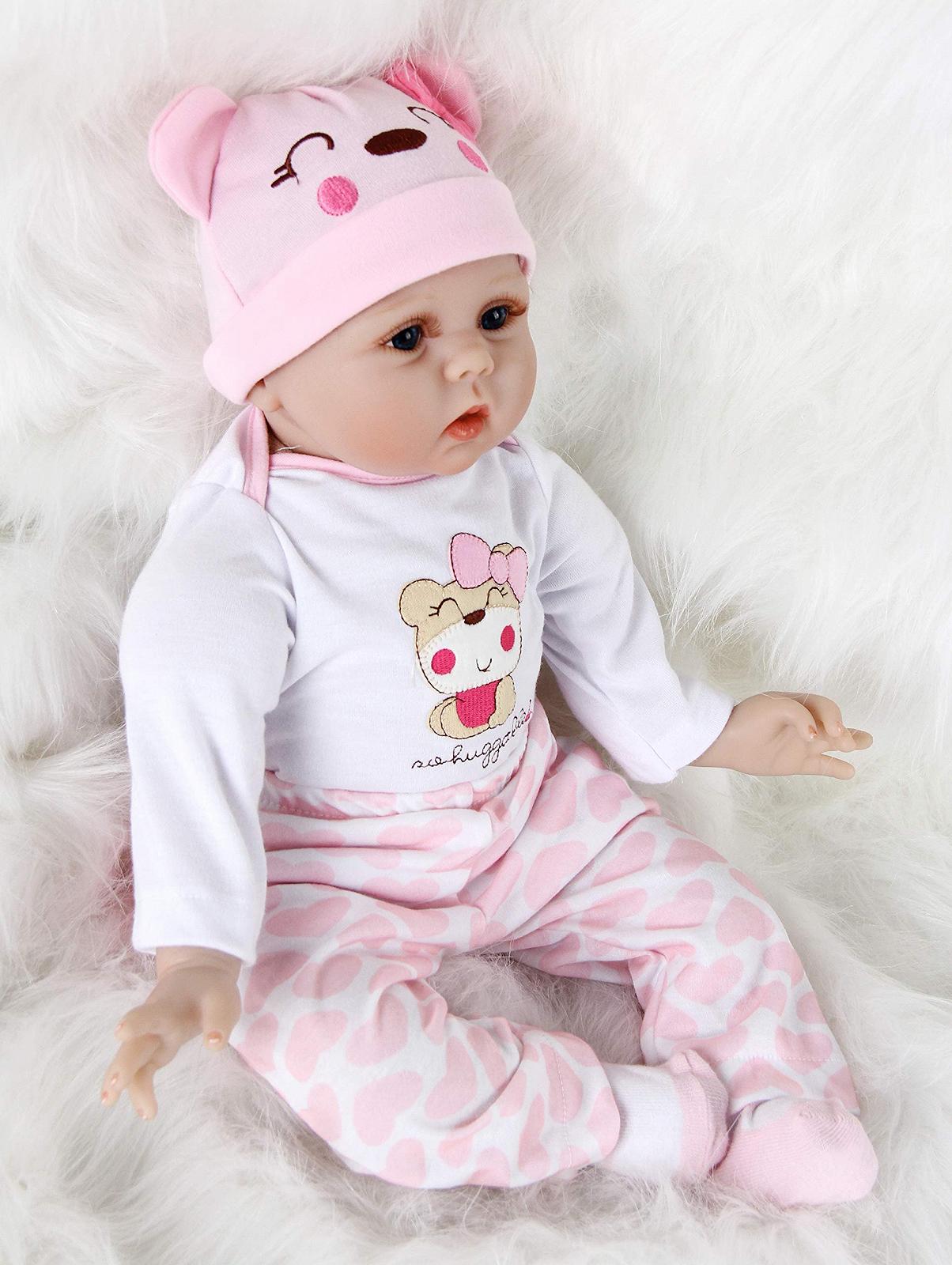 Кукла Ziyiui Reborn Baby 55 см Soft Vinyl Silicone Реалистичная Младенец, фото №2