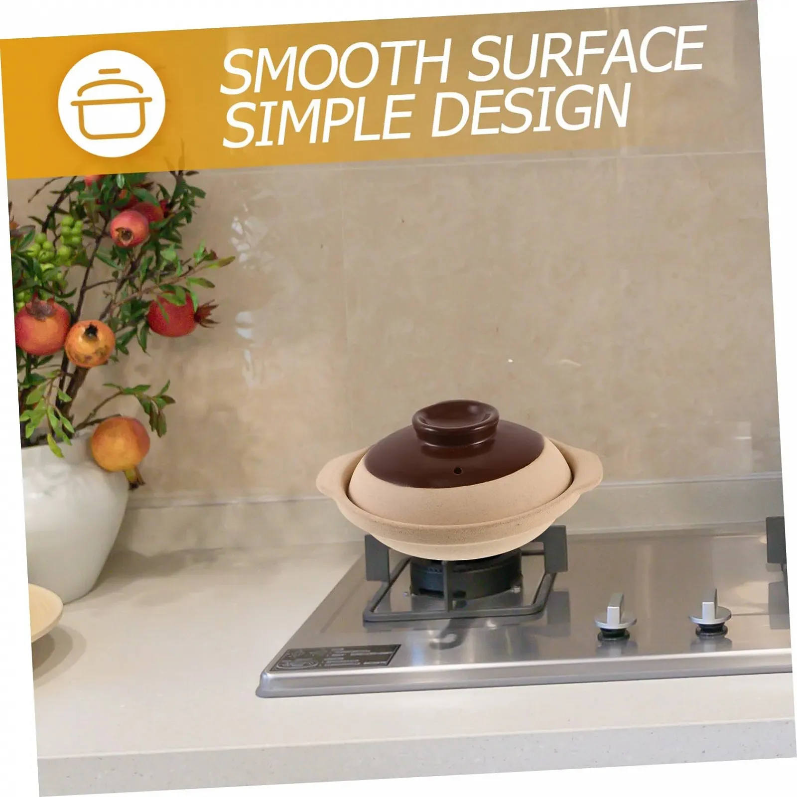 Кастрюля Cabilock керамическая антипригарное покрытие для газовых плит термостойкая компактная, фото №2