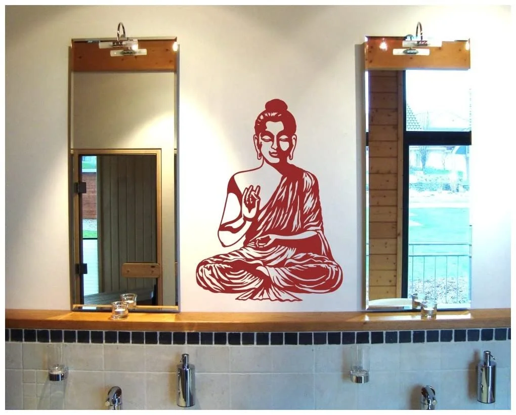 Наклейка на стену Samunshi Buddha 45 x 60 см Средне-серый, фото №3