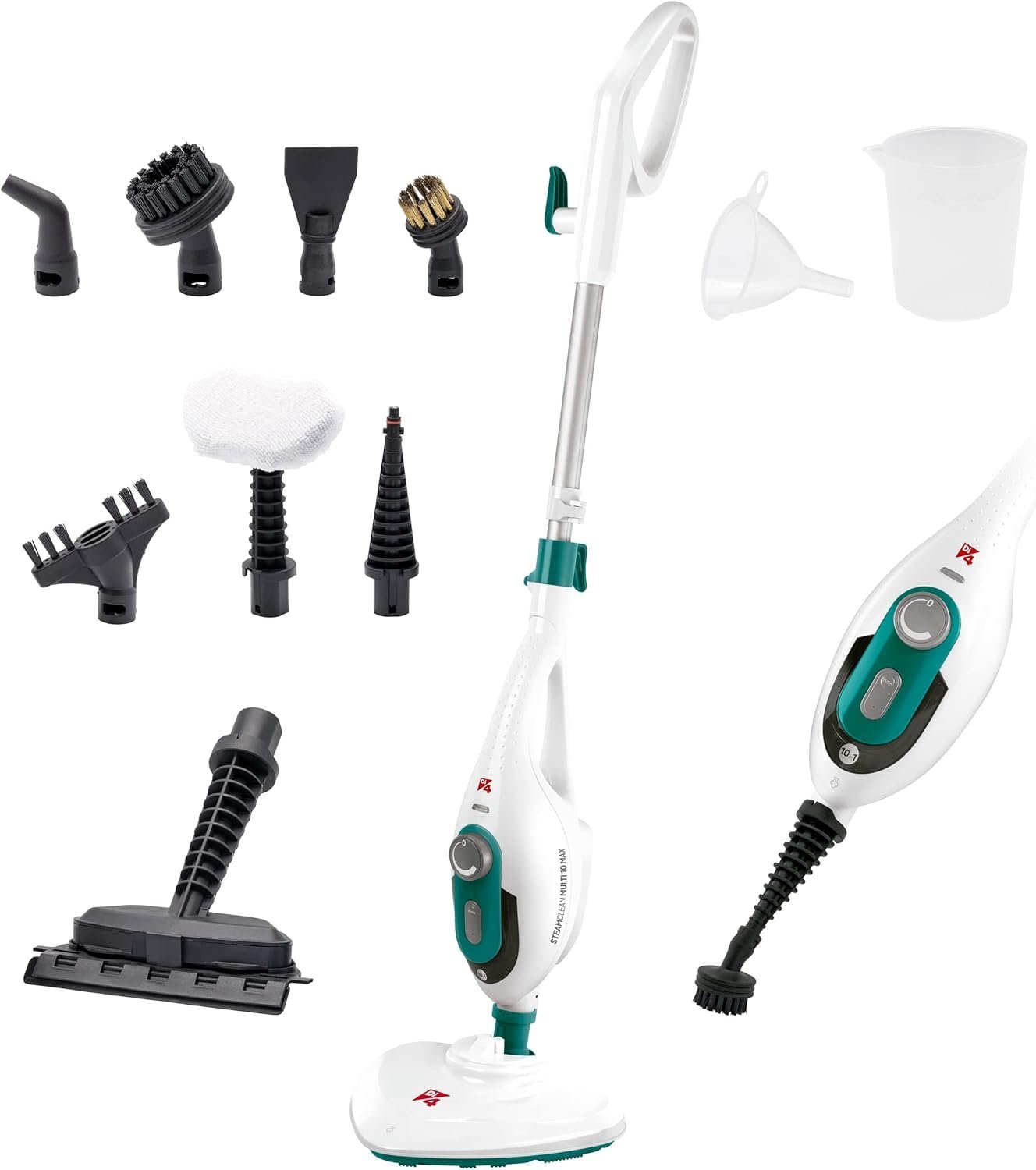 Паровая швабра Di4 Steamclean Multifunction 10-в-1, 1500 Вт, насадки и чехол из микрофибры, экологическая уборка, фото №1