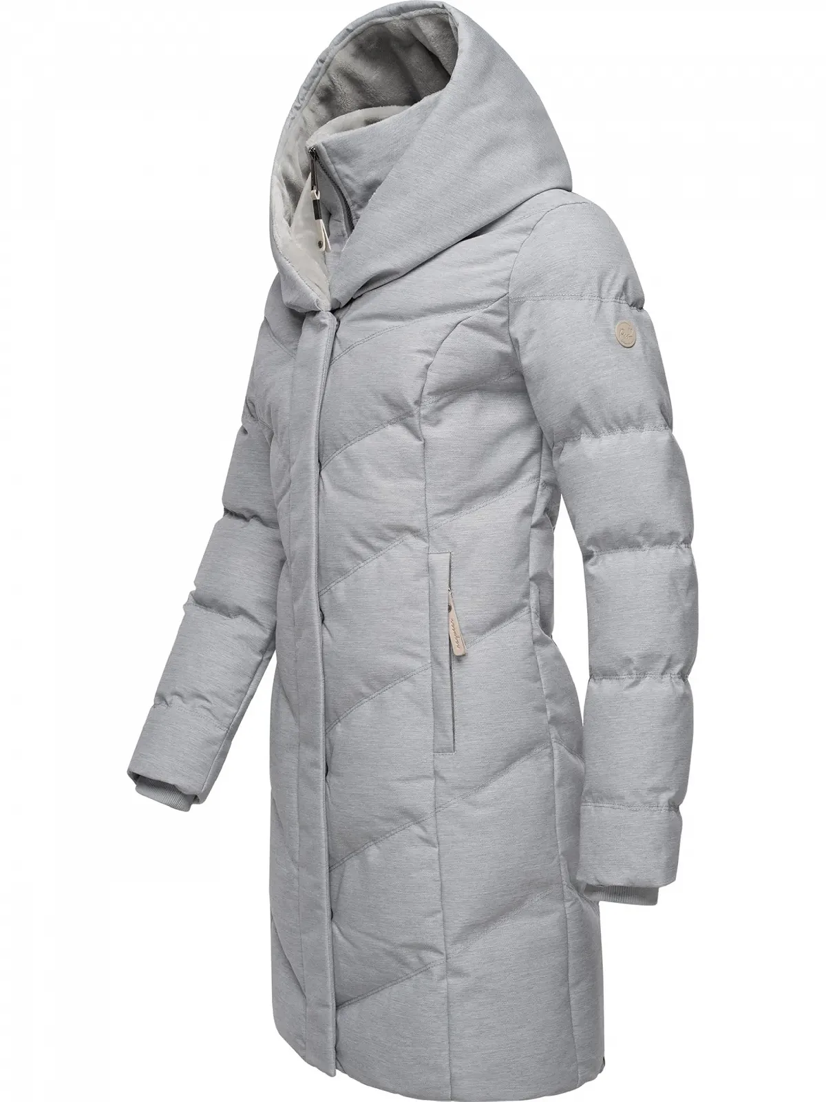 Пальто зимнее Ragwear Natalka Cosy Женское Водонепроницаемое, дышащее, стеганое, длинное, с капюшоном и высоким воротником из флиса, фото №2