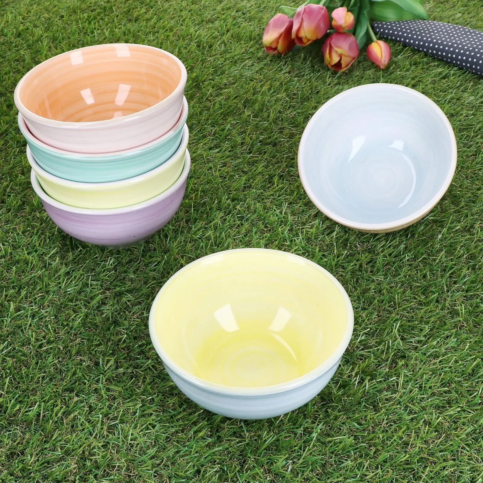 Миска MamboCat Pastello Набор 6 шт, 250 мл, Разноцветная, фото №3