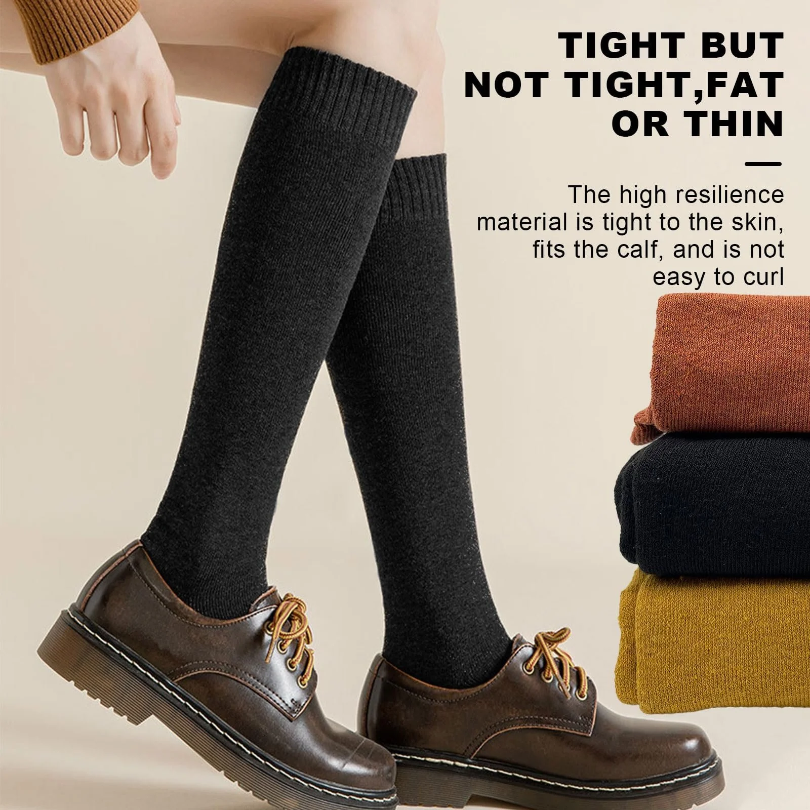 3 пари В'язані шкарпетки для дівчат Теплі термошкарпетки, фото №4