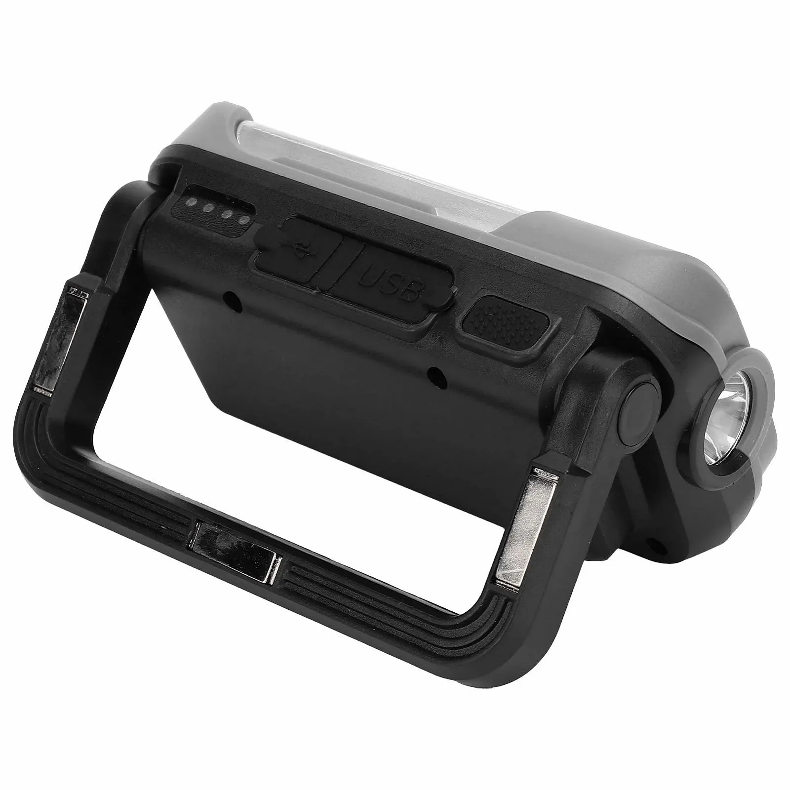 Фонарь Pilipane XPG Cob Рабочий фонарь USB Перезаряжаемый фонарь Складной фонарь Аварийный кемпинговый фонарь Портативный фонарь для приключений на открытом воздухе Кемпинг Пеший туризм Патруль ABS Материал Черный 10.5, фото №9