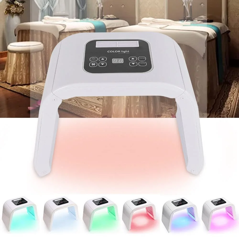 LED-маска для обличчя Photon Light для догляду за шкірою, світлотерапія, червоне світло, 7 кольорів, для антивікового омолодження та підтягування, фото №5