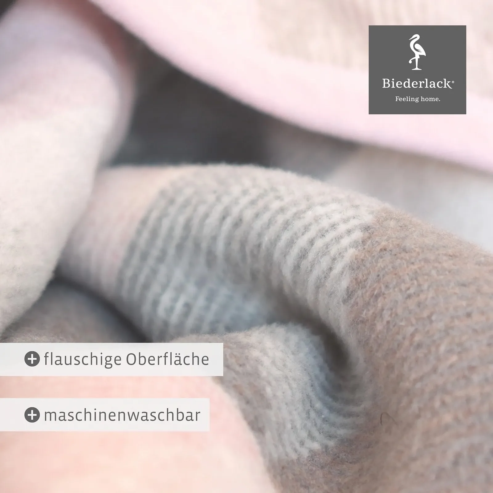 Покривало Biederlack М'яка бавовняна суміш Diamond Pastel Рожевий 150 x 200 см, фото №4