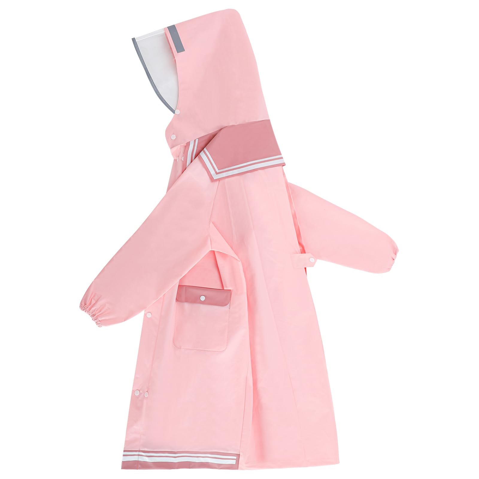 Детский дождевой плащ-пончо KAKU NANU с рукавами 2-10 лет, детский дождевик с местом для школьной сумки, легкая дождевая куртка с капюшоном и карманами, подарки для мальчиков и девочек, фото №3 Детский дождевой плащ-пончо KAKU NANU с рукавами 2-10 лет, детский дождевик с местом для школьной сумки, легкая дождевая куртка с капюшоном и карманами, подарки для мальчиков и девочек, фото №3