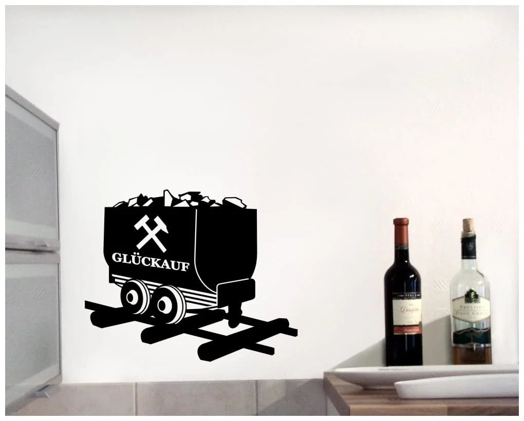 Наклейка на стіну Samunshi Gelsenkirchen Bottrop Ruhrpott Ruhr Area Schalke Oberhausen 60 x 49 см Чорний, фото №2