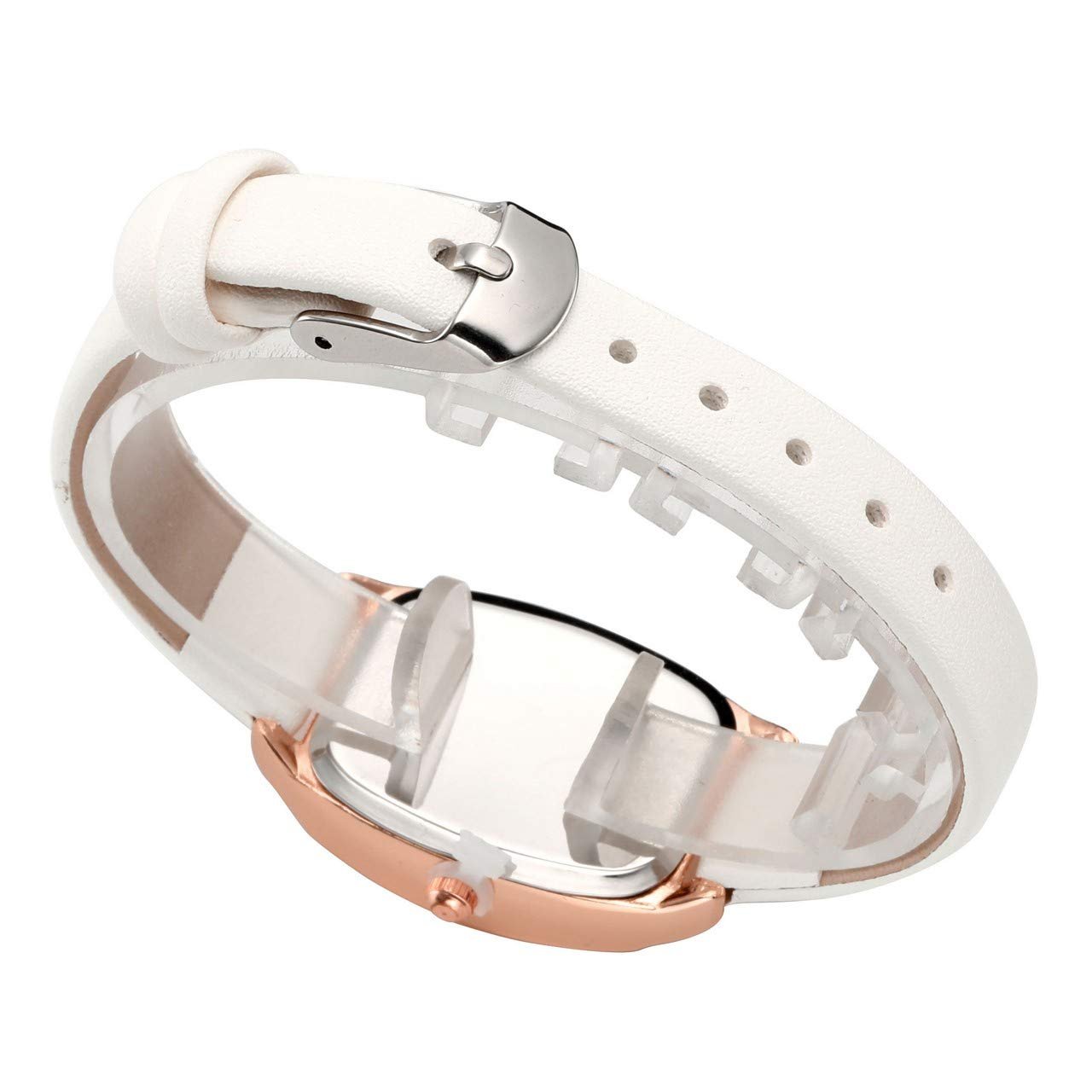 Жіночий Годинник JSDDE Різнокольорові Смужки на Циферблаті Шкіряний Ремінець Аналоговий Кварцовий Годинник, фото №6