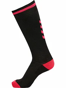 Носки Hummel Elite Indoor Sock High Унисекс для взрослых, высокие, для разных видов спорта, черный/розовый - Фото 1