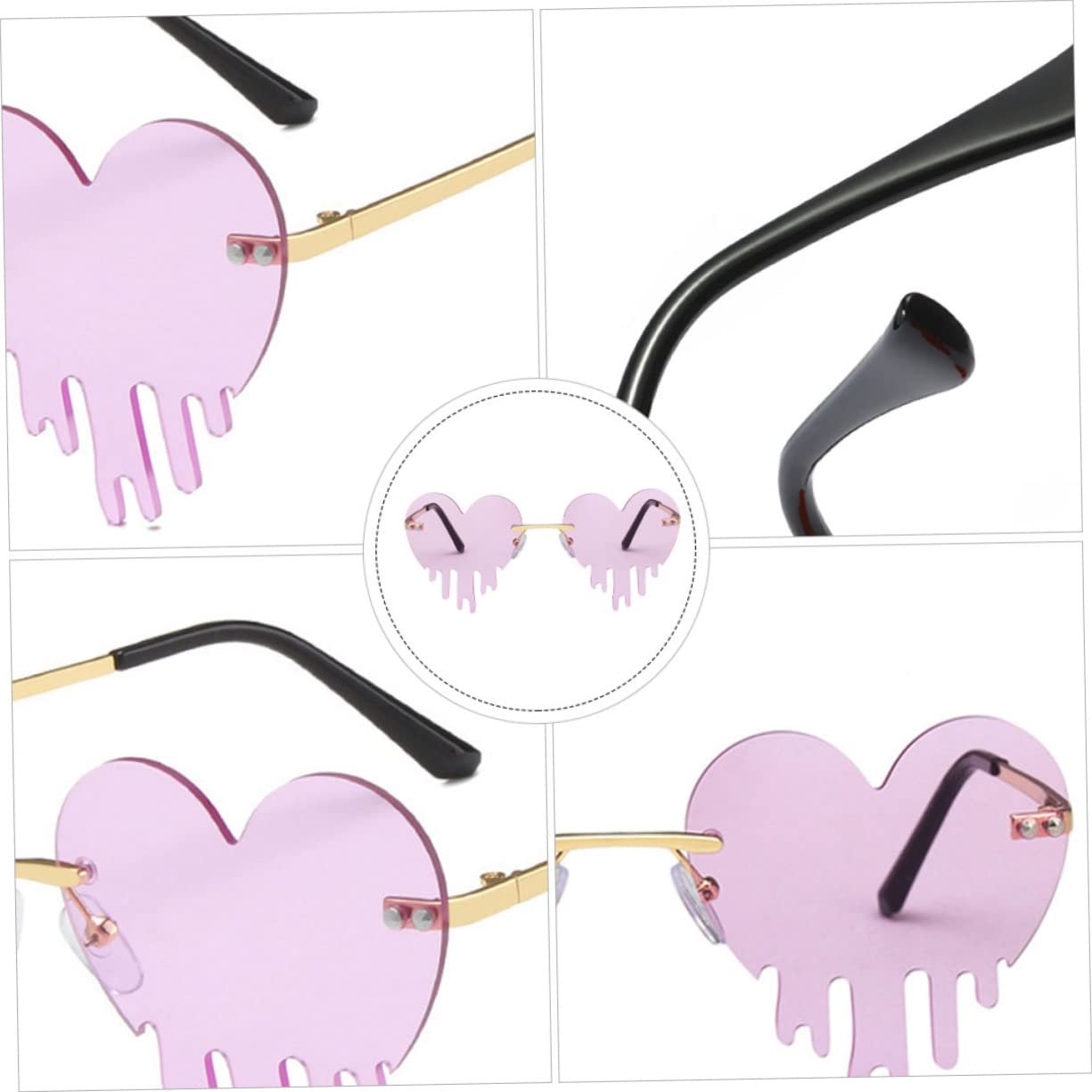 Сонцезахисні окуляри Серце Packove Модні 3 пари, фото №6